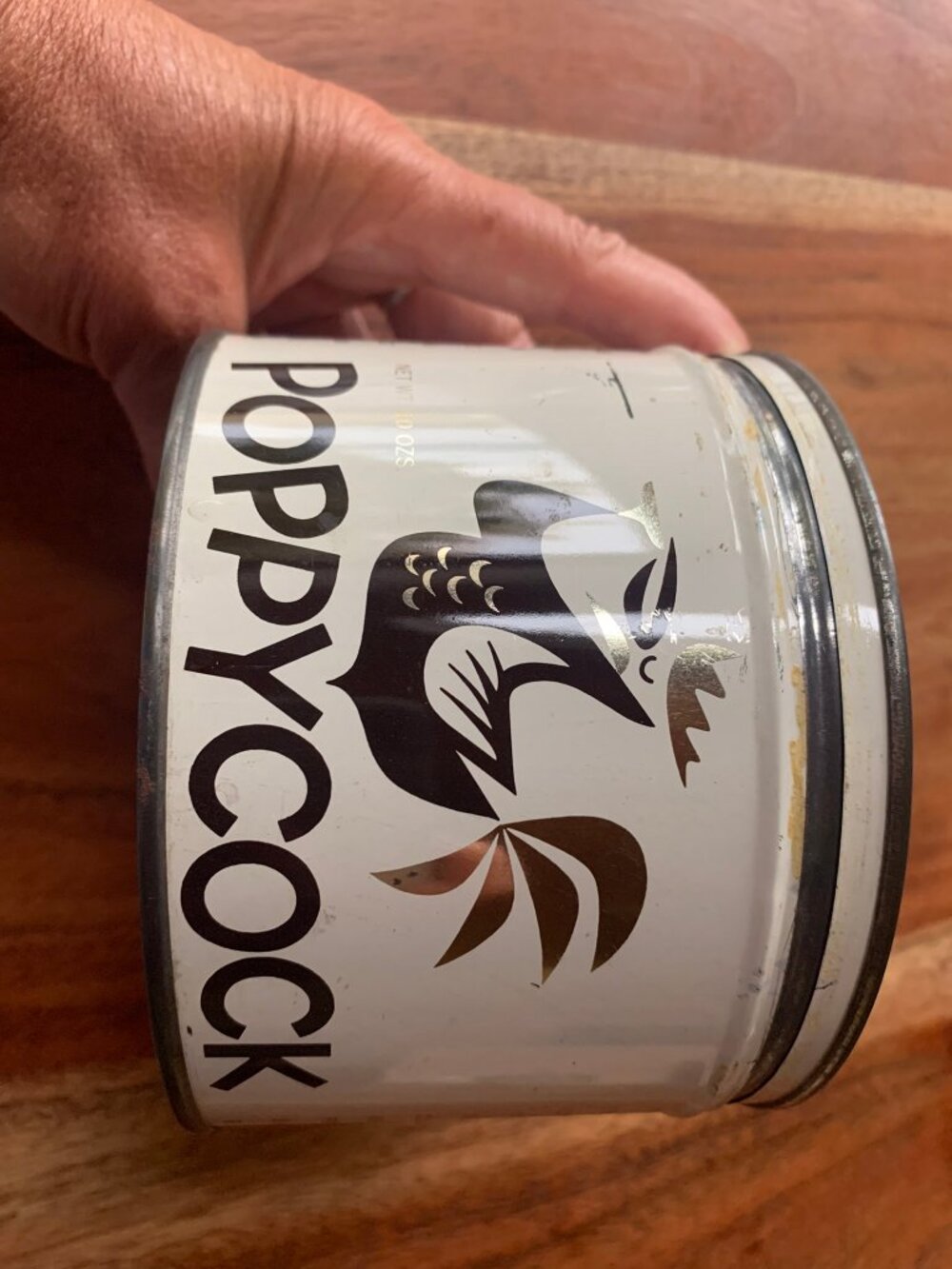 Vintage metal Poppycock candy tin almonds pecans popcorn collectible Canada